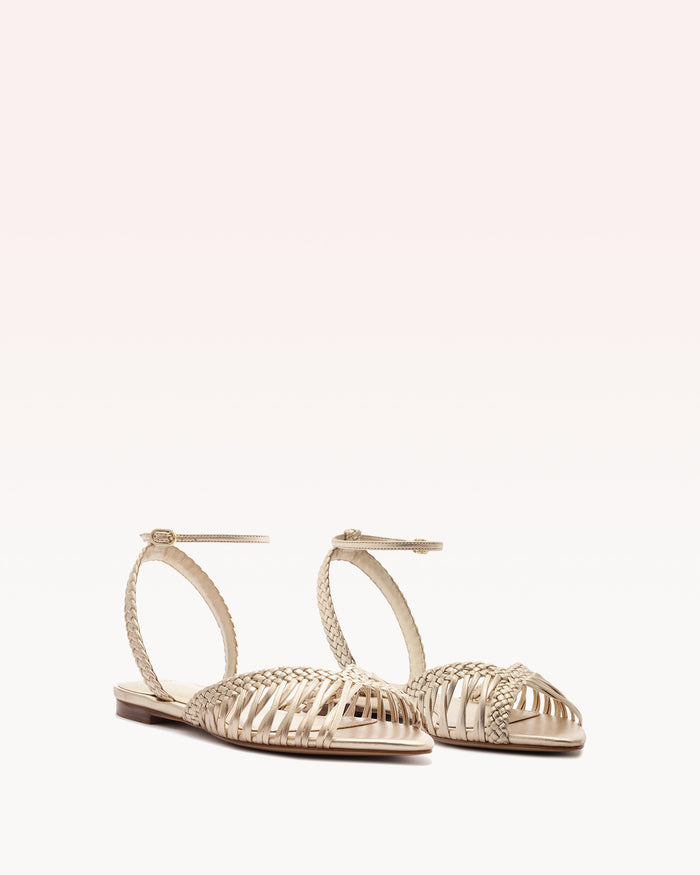 Alexis Agatha Flat Golden Golden