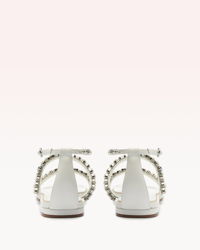 Alexis Alexa Crystals Flat Bridal White White