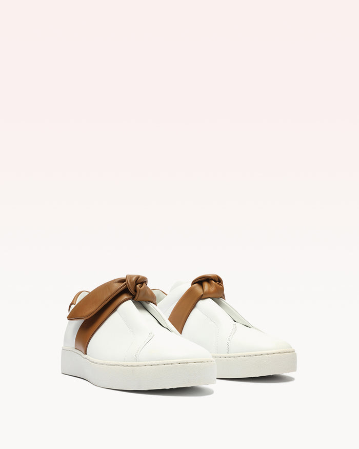 Alexis Asymmetric Clarita Sneaker Cognac Brown