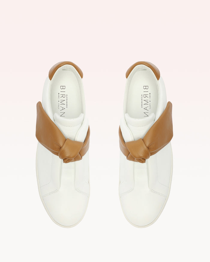 Alexis Asymmetric Clarita Sneaker Cognac Brown