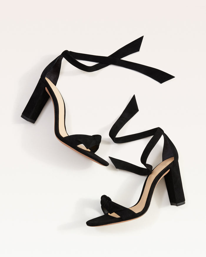 Alexis Clarita Block 90 Suede Black Black