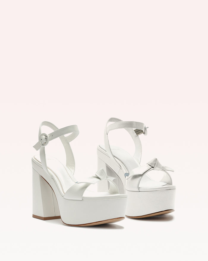 Alexis Clarita Flare Platform Bridal Pearl Pearl
