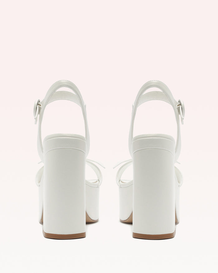 Alexis Clarita Flare Platform Bridal Pearl Pearl