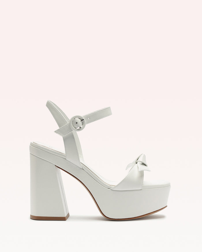 alexis Clarita Flare Platform Bridal Pearl Pearl