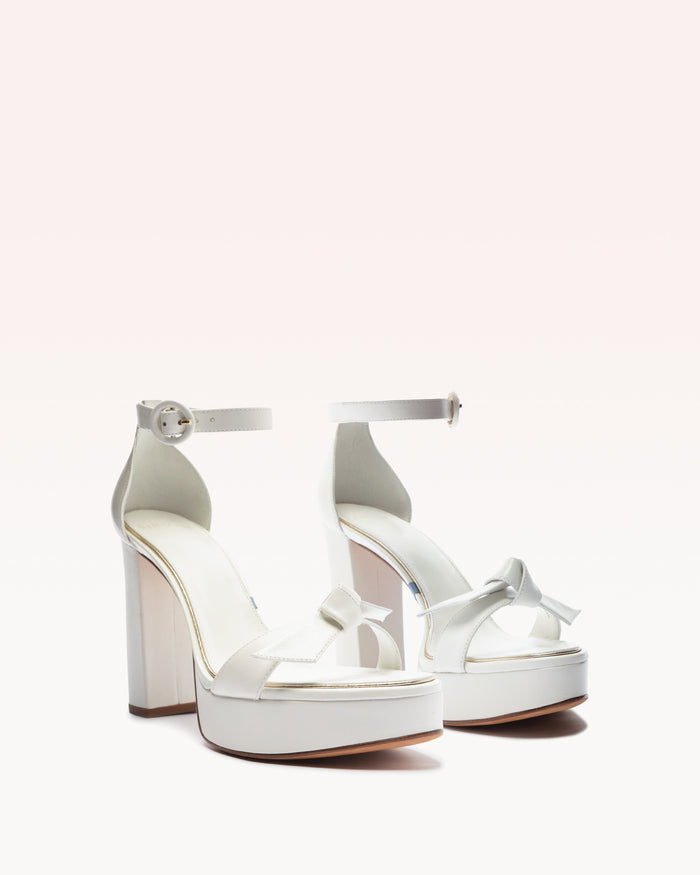 Alexis Clarita Platform Bridal 120 White & Golden