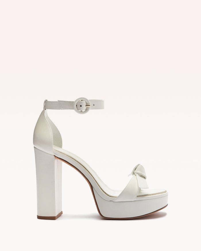 alexis Clarita Platform Bridal 120 White & Golden