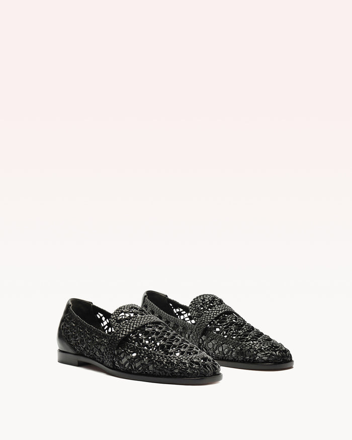 Alexis Jane Tresse Loafer Black Black
