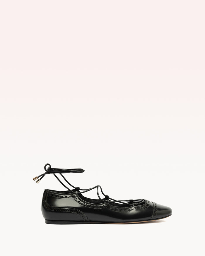 alexis Lace Up Brogue Black Black