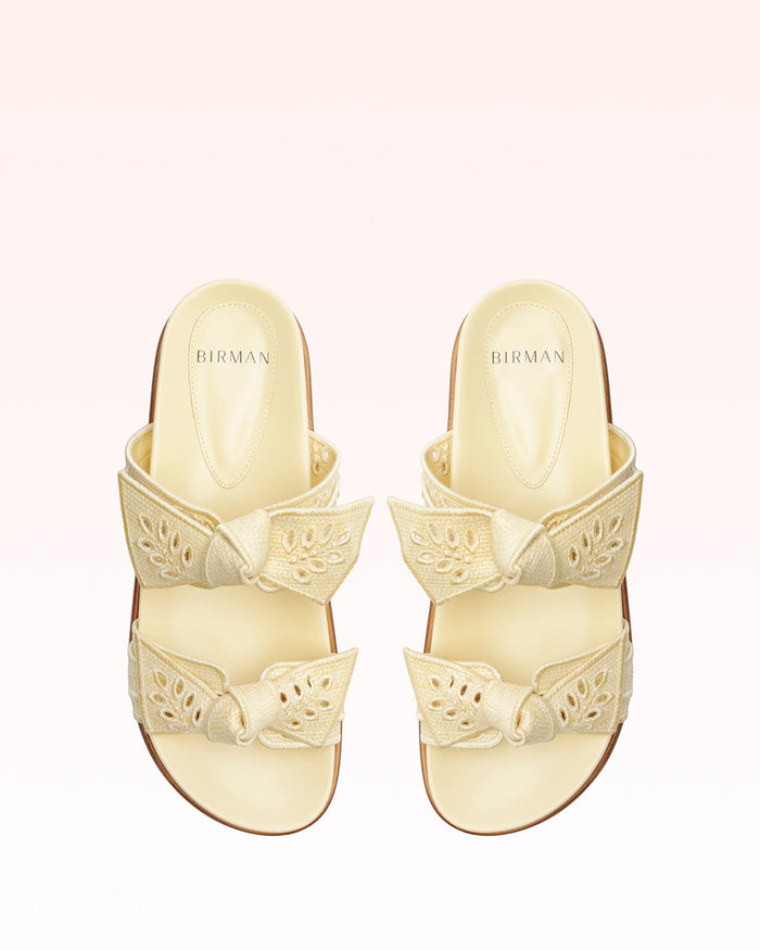 Alexis Maxi Clarita Embroidery Raffia Creamy