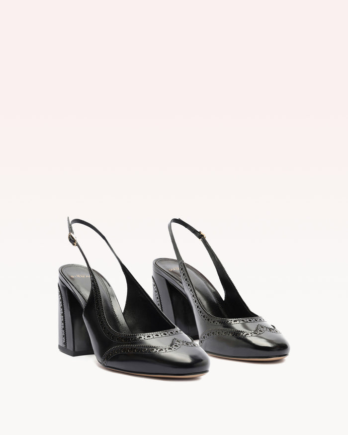 Alexis Slingback Brogue 85 Black Black