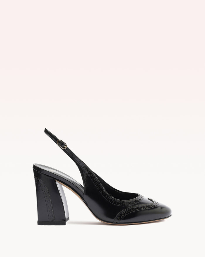 alexis Slingback Brogue 85 Black Black