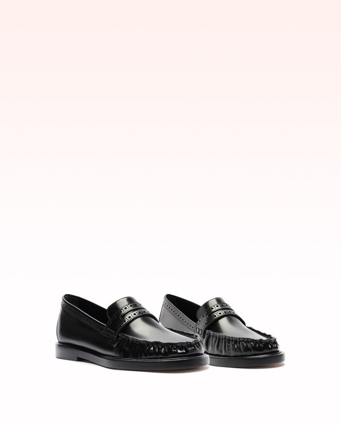 Alexis Soft Loafer Brogue Black Black