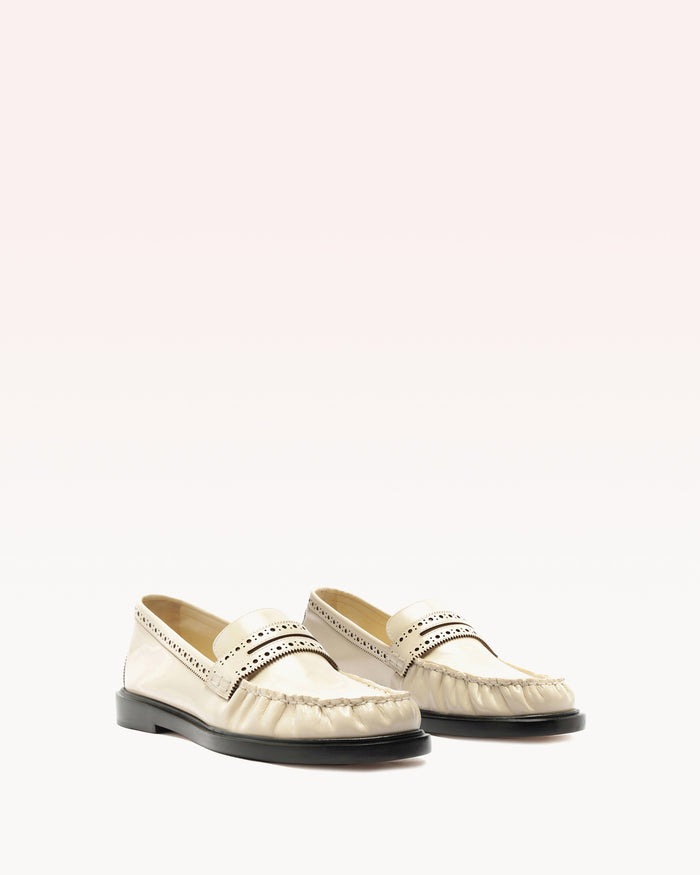Alexis Soft Loafer Brogue Eggshell Eggshell