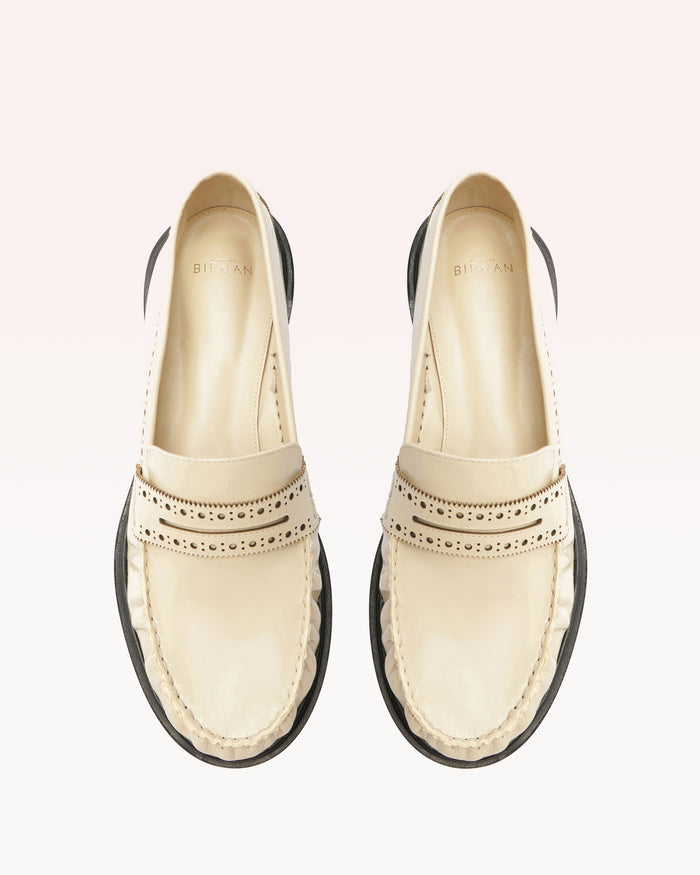 Alexis Soft Loafer Brogue Eggshell Eggshell