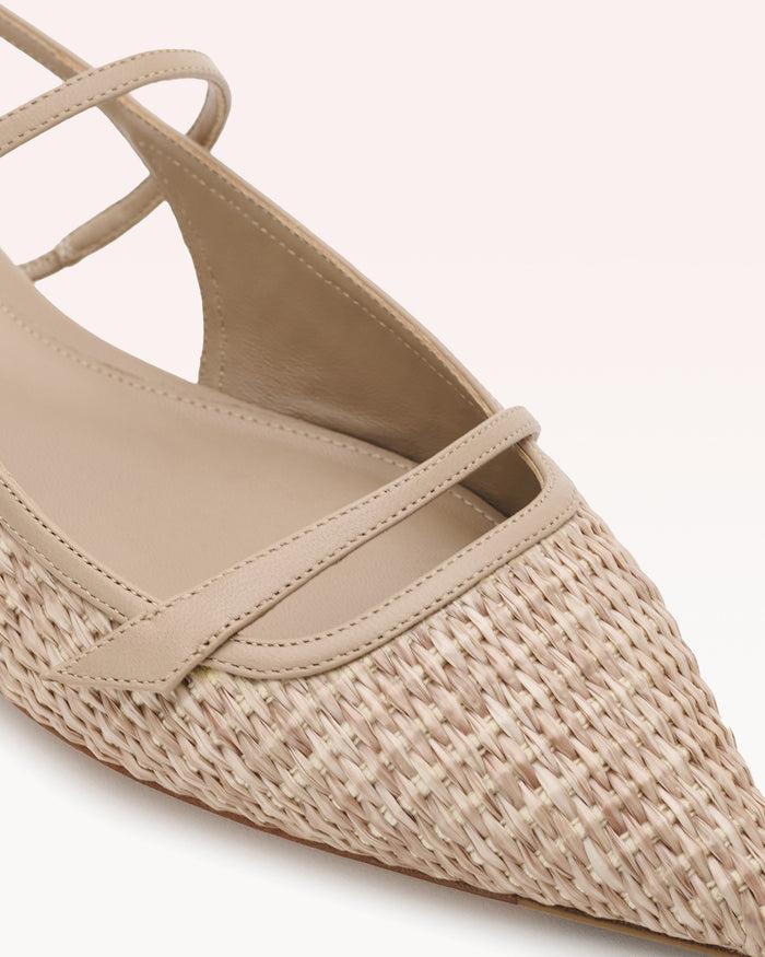 Alexis Tita Raffia Flat Chalk Brown