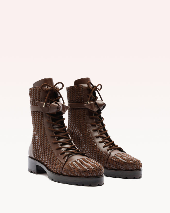 Alexis Tresse Combat Bootie Brown Brown