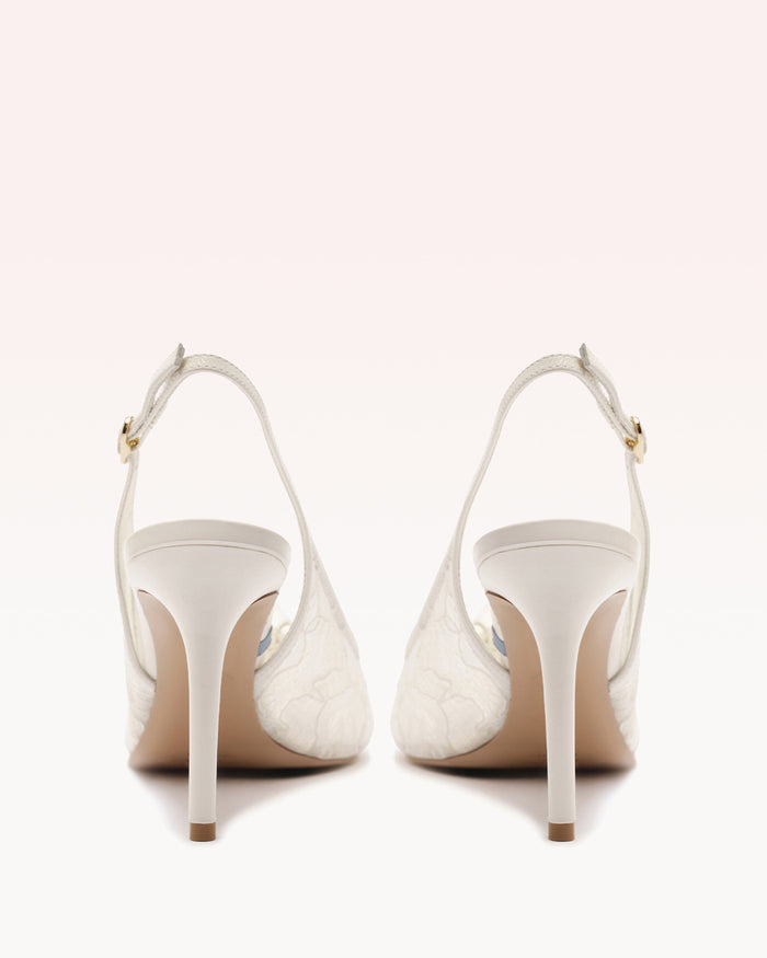 Alexis Clarita Classic Slingback 85 Pizzo Off White Off White