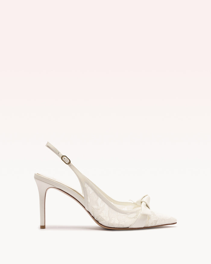 alexis Clarita Classic Slingback 85 Pizzo Off White Off White