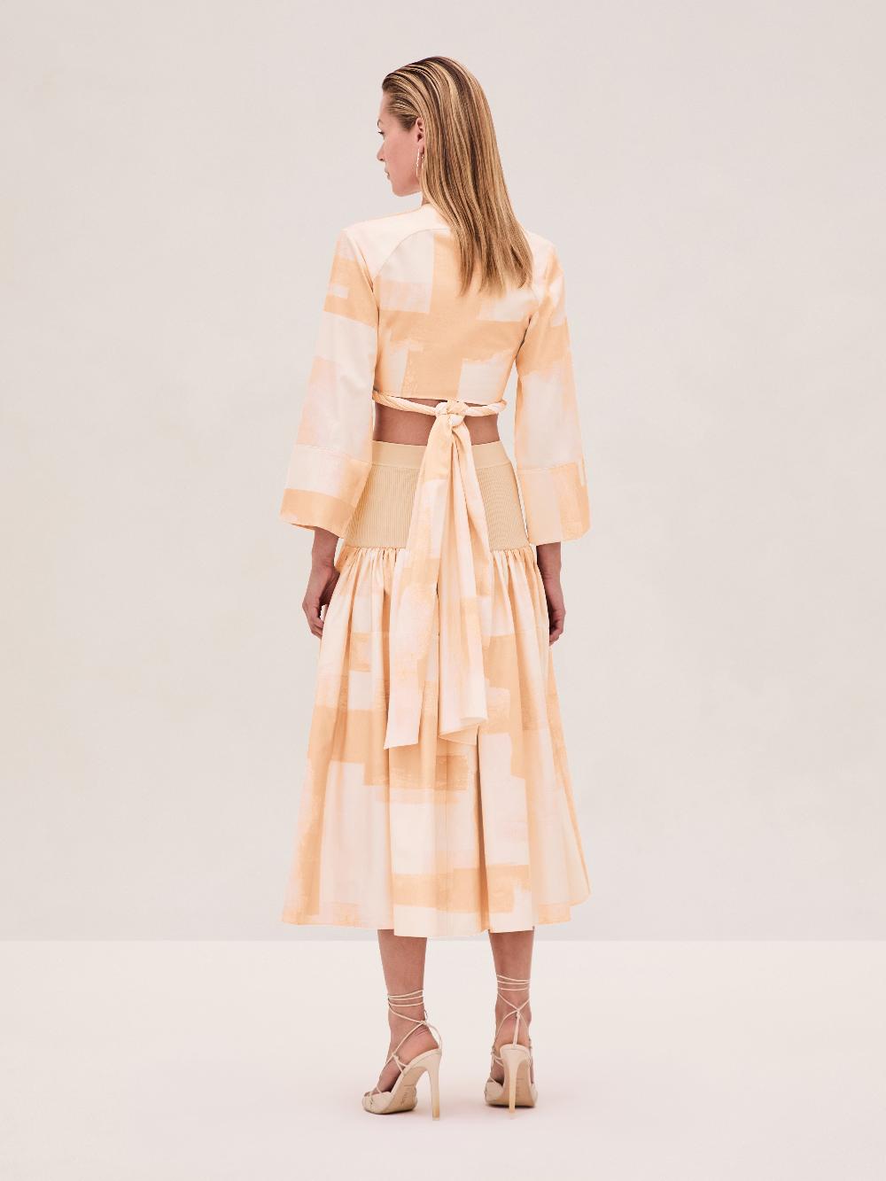 Alexis Ansalm Top BEIGE BRUSHSTROKE