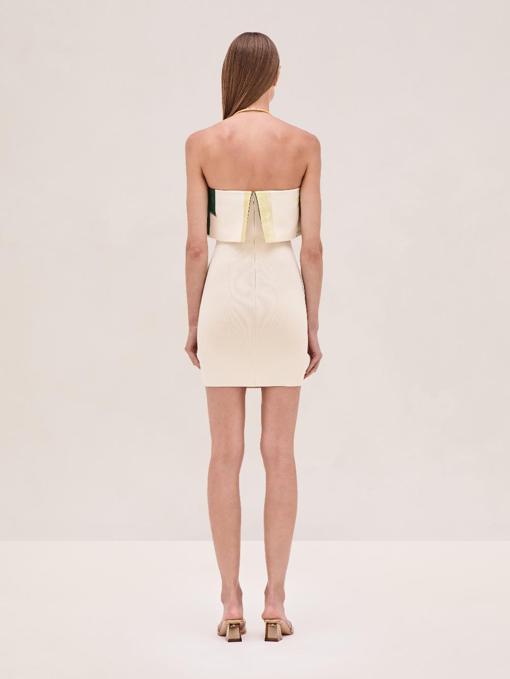 Alexis Nava Dress GREEN BRUSHSTROKE