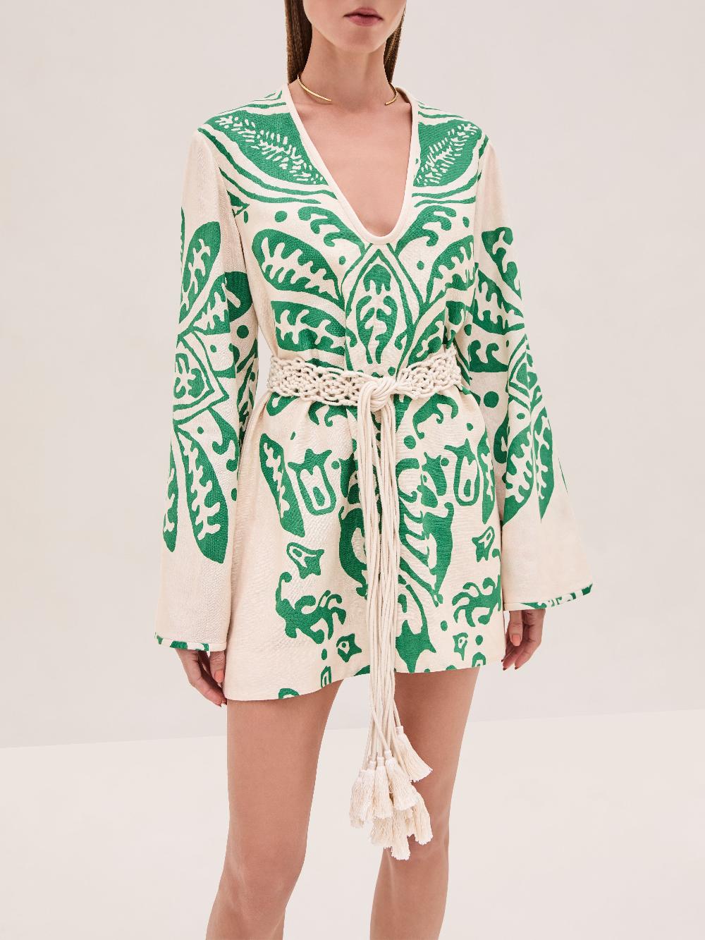 Alexis Noriko Dress EMERALD PALM