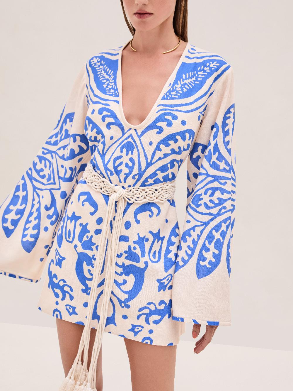 Alexis Noriko Dress SAPPHIRE PALM