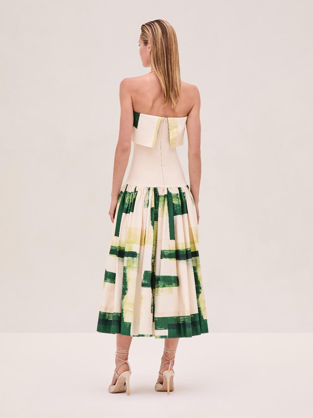 Alexis Robia Dress GREEN BRUSHSTROKE