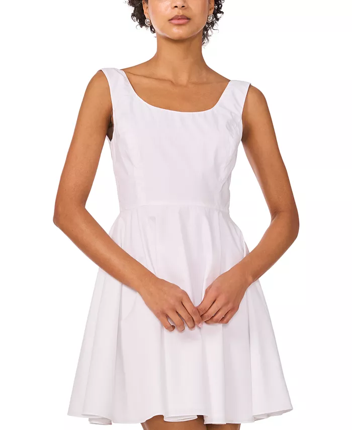 Alfani 1.STATE Women's Cotton Cutwork Mini Dress Women's Fashion Shoes & Accessories