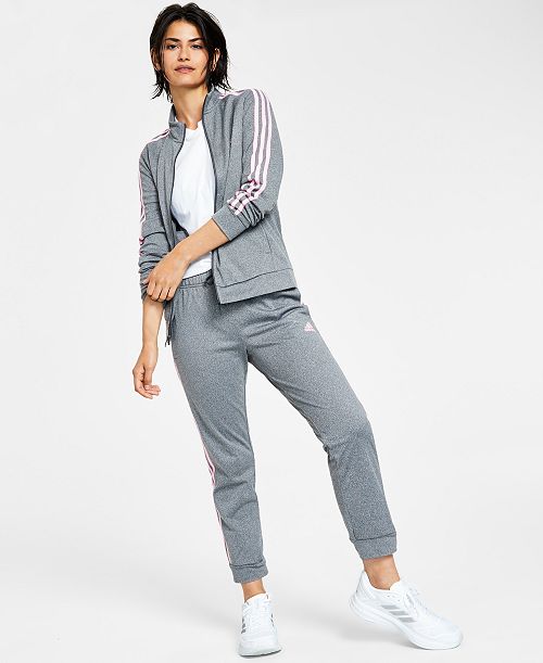 alfani adidas Women's 3-Stripe Tricot Track Jacket & Track Pants Women's Fashion Shoes & Accessories