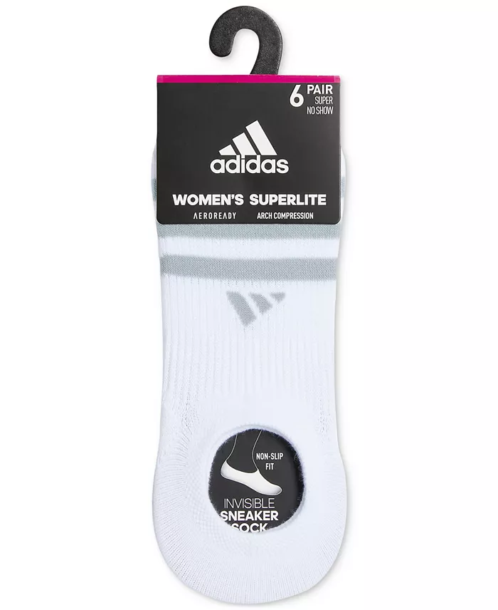 Alfani Adidas Women's 6-Pk. Superlite 3.0 Super No Show Socks Women's Fashion Shoes & Accessories