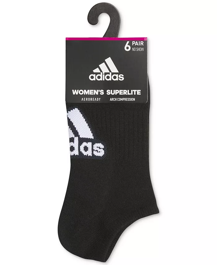 Alfani Adidas Women's 6-Pk. Superlite Classic No Show Socks Women's Fashion Shoes & Accessories