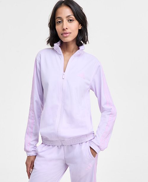 alfani adidas Women's Tricot 3-Stripes Track Jacket Women's Fashion Shoes & Accessories