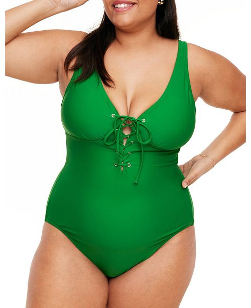 alfani Adore Me Evangeline Women's Plus-Size Swimwear One Piece Swimsuit Women's Fashion Shoes & Accessories