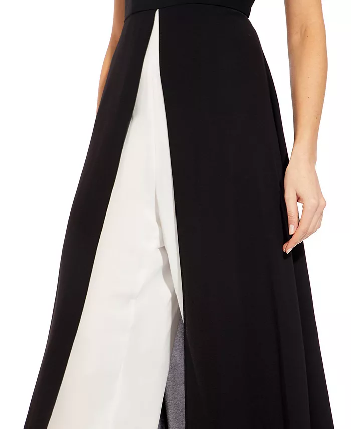 Alfani Adrianna Papell Colorblocked Overlay Jumpsuit Women's Fashion Shoes & Accessories