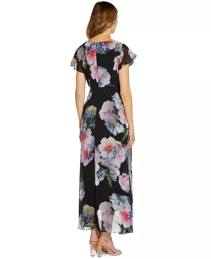 Alfani Adrianna Papell Floral Print Jumpsuit Women's Fashion Shoes & Accessories