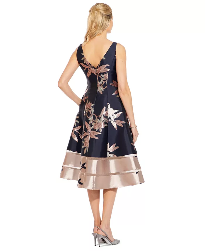 Alfani Adrianna Papell Jacquard A-Line Dress Women's Fashion Shoes & Accessories