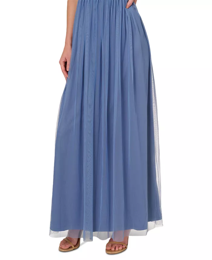 Alfani Adrianna Papell Women's Boat-Neck Beaded Mesh Dress Women's Fashion Shoes & Accessories