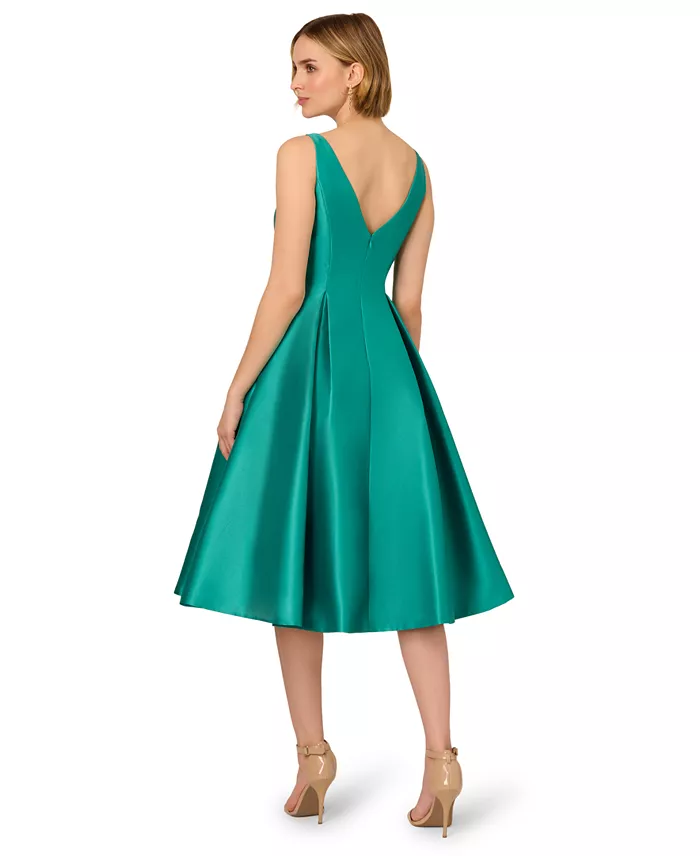 Alfani Adrianna Papell Women's Boat-Neck Fit & Flare Midi Dress Women's Fashion Shoes & Accessories