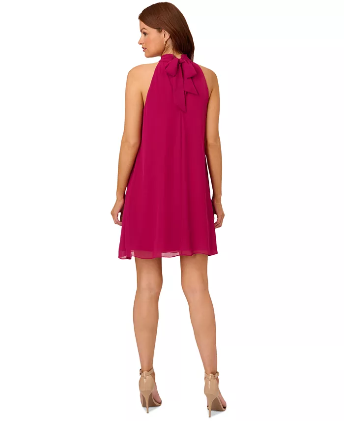Alfani Adrianna Papell Women's Chiffon Mock-Neck Sleeveless Shift Dress Women's Fashion Shoes & Accessories