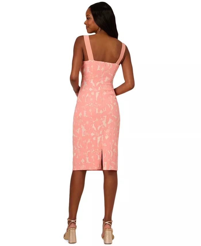 Alfani Adrianna Papell Women's Hibiscus Jacquard Sheath Dress Women's Fashion Shoes & Accessories