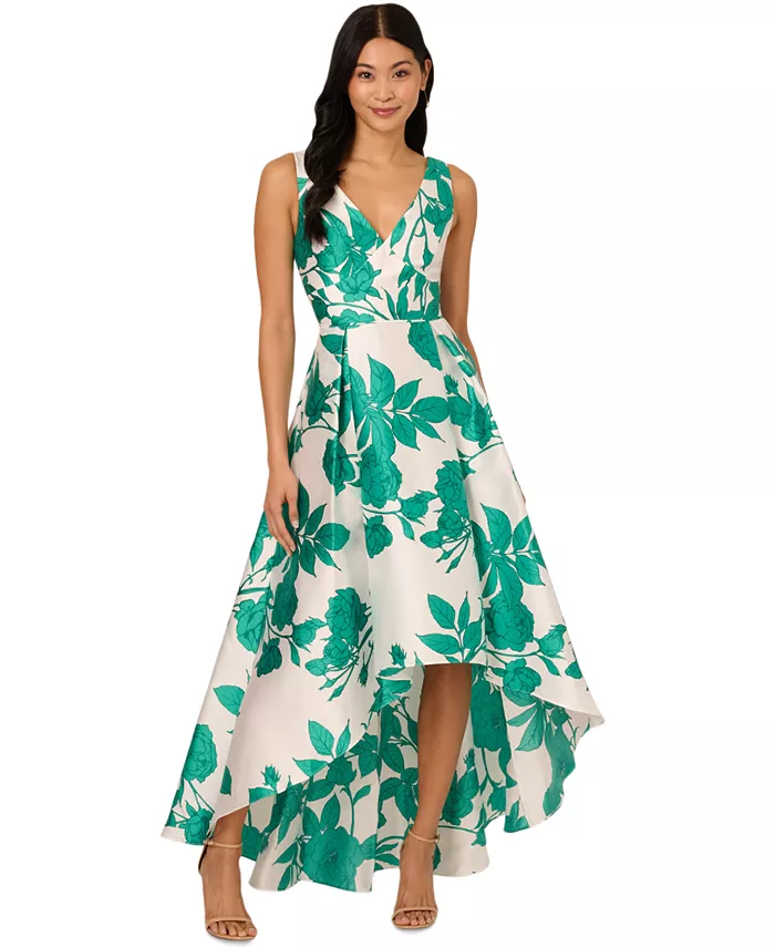 Alfani Adrianna Papell Women's High-Low Floral-Print Gown Women's Fashion Shoes & Accessories