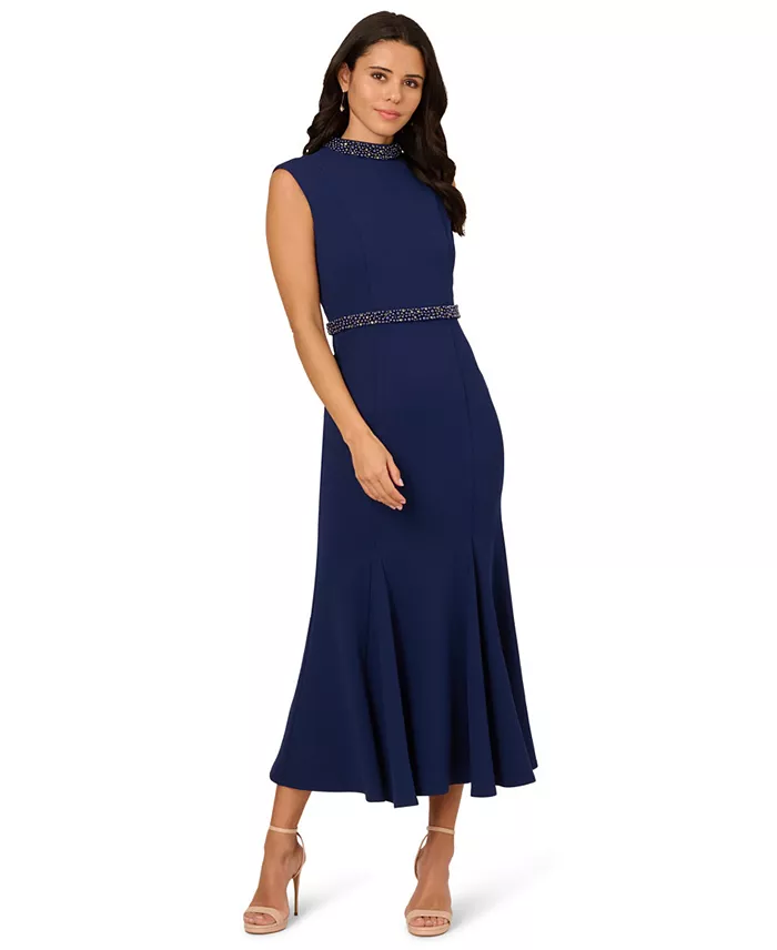 Alfani Adrianna Papell Women's Mock-Neck Knit Mermaid Dress Women's Fashion Shoes & Accessories