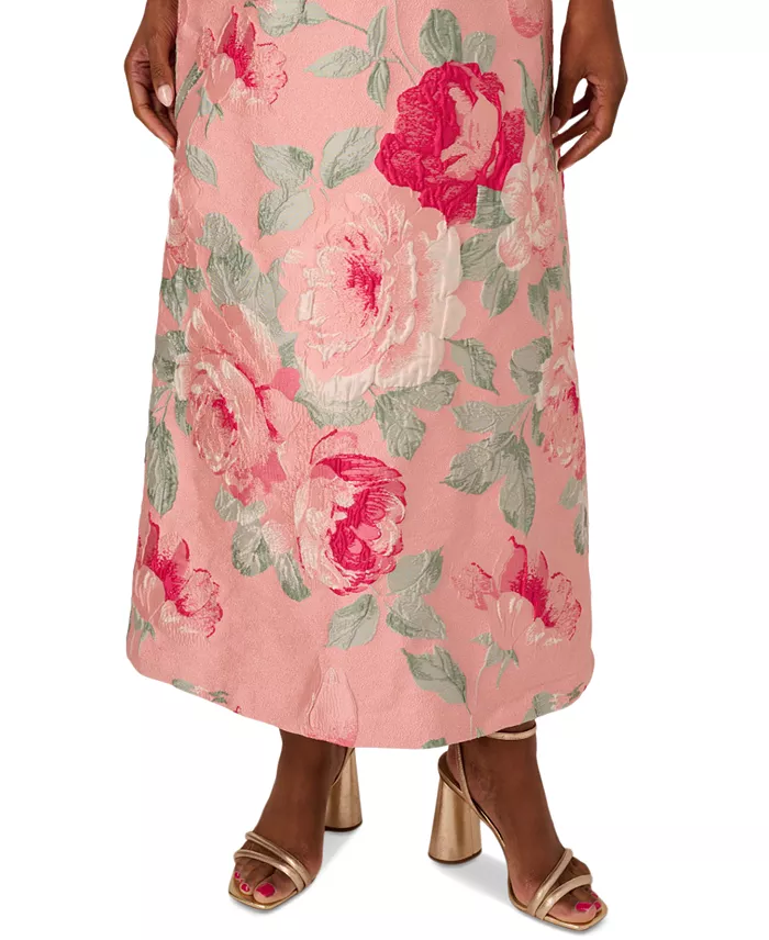 Alfani Adrianna Papell Women's Off-The-Shoulder Floral-Jacquard Dress Women's Fashion Shoes & Accessories