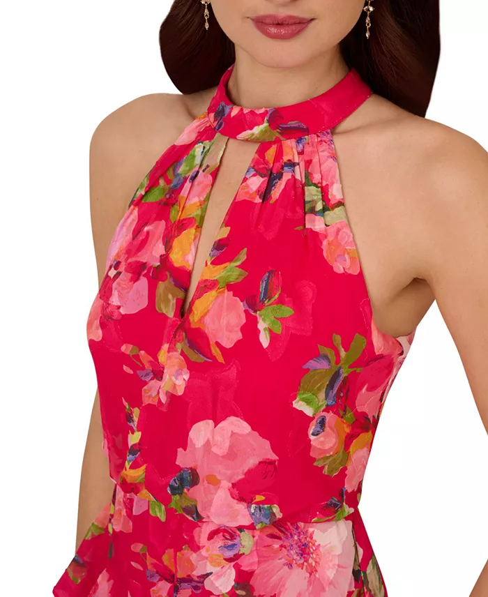 Alfani Adrianna Papell Women's Printed Chiffon Mermaid Dress Women's Fashion Shoes & Accessories