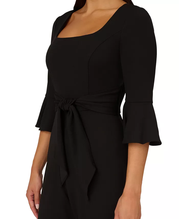 Alfani Adrianna Papell Women's Tie-Front Bell-Sleeve Jumpsuit Women's Fashion Shoes & Accessories