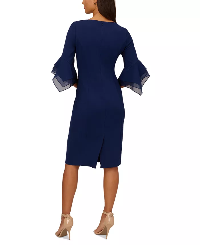 Alfani Adrianna Papell Women's Tiered-Cuff 3/4-Sleeve Sheath Dress Women's Fashion Shoes & Accessories