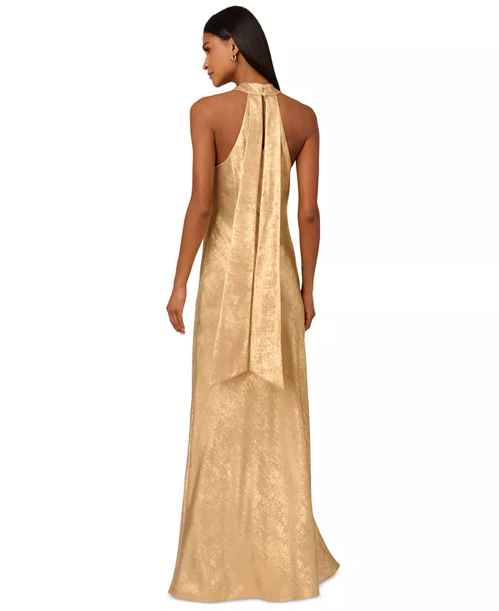 Alfani Adrianna Women's Folied-Chiffon Halter Gown Women's Fashion Shoes & Accessories