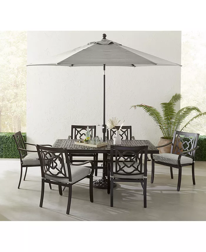 Alfani Agio St Croix Outdoor 7-pc Dining Set (68x38" Table + 6 Dining Chairs) Created For Macy's Furniture
