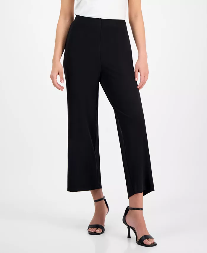 Alfani AK Anne Klein Petite Mid-Rise Cropped Wide-Leg Pants Women's Fashion Shoes & Accessories