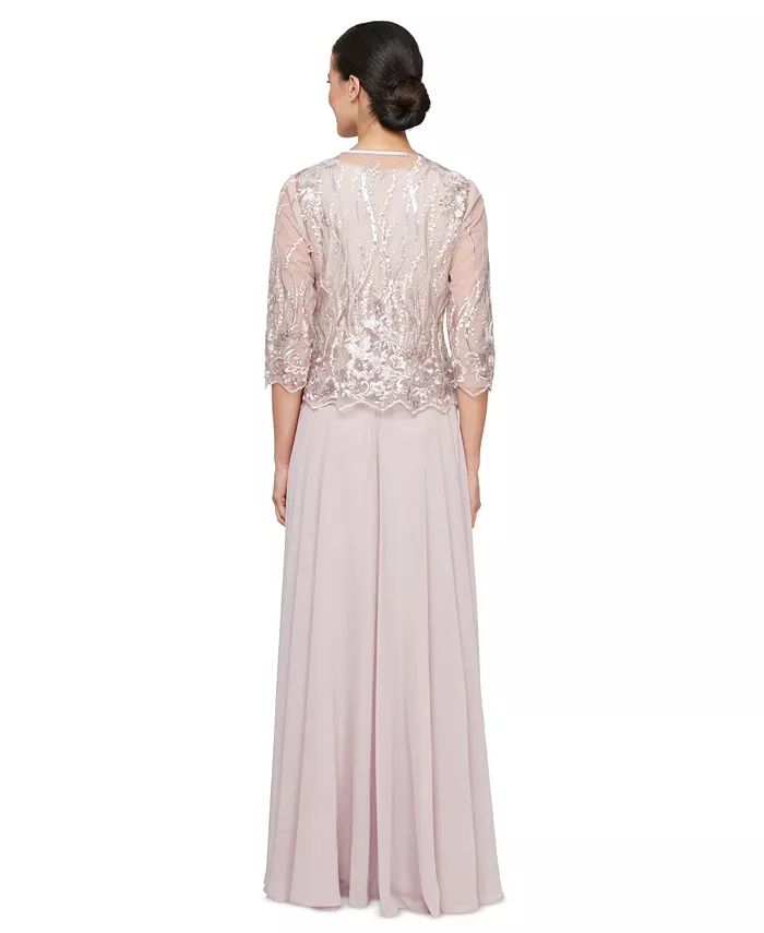 Alfani Alex Evenings Alex Evening Women's 2-Pc. Embroidered Jacket & Gown Set Women's Fashion Shoes & Accessories